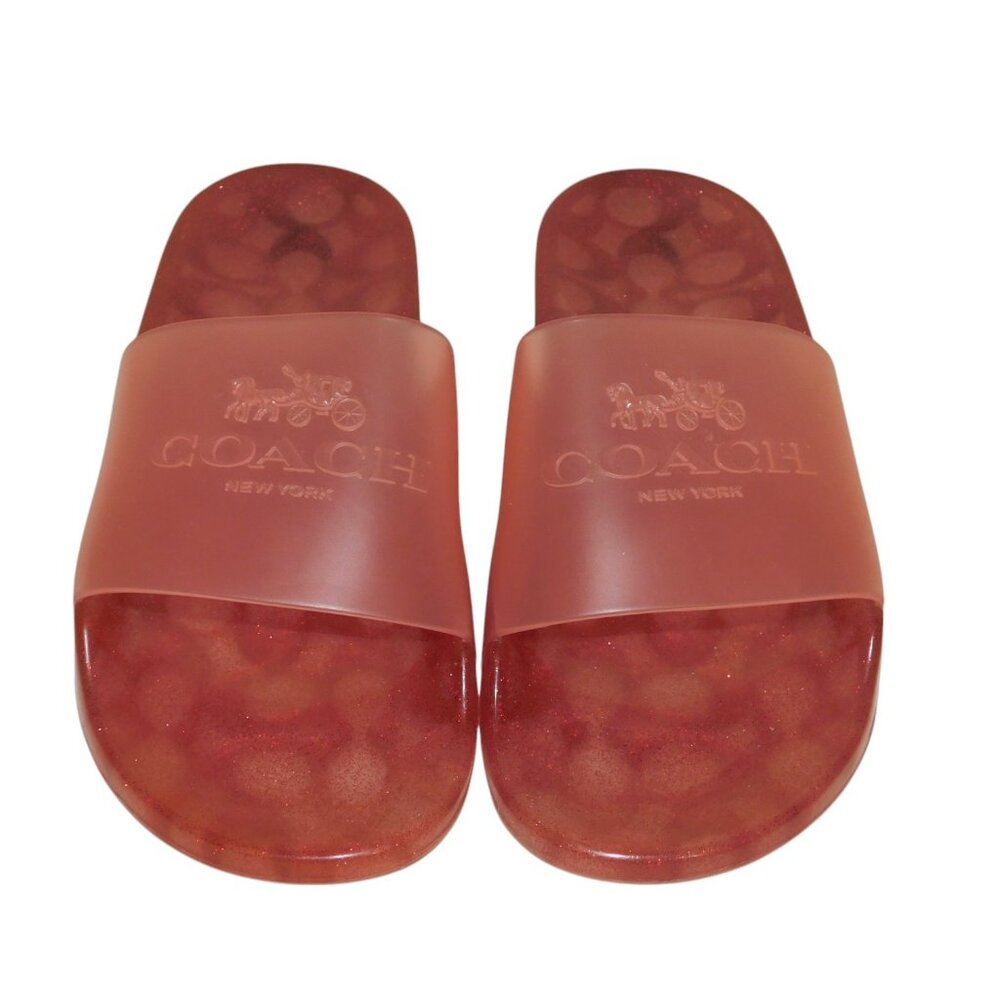 Coach Ulyssa Pink Jelly Slide Sandals Size 10